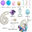 Unikorf Digitale Zeemeermin Ballon Set 6 jaar Decoratie