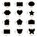 Mini krijtbordjes set 12, verschillende vormen, herbruikbaar