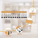 2x Houten sokkenhanger 12 knijpers voor luchtdrogen