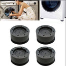 4 Wasmachine Trillingsdempers - Antislipmatjes - Zwart