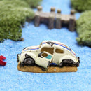 Verzonken Auto Aquariumdecor - Natuurgetrouw 17x9x8cm