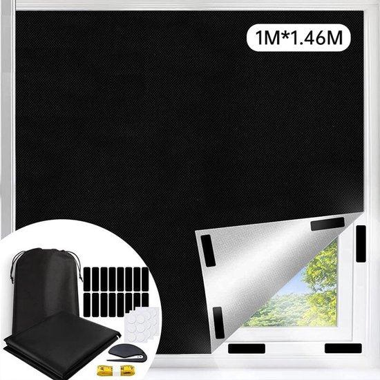 Verduisteringsgordijn 100x145cm - 420D Oxford, zonder boren