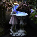 Bloemenelfje Tuinbeeld - Zonne-energie Lamp 17x12x29 cm