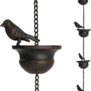 Vogel Regenketting – 240 cm – Bronzen Tuindecoratie