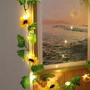 LED lichtsnoer zonnebloem 2m met 20 lampjes