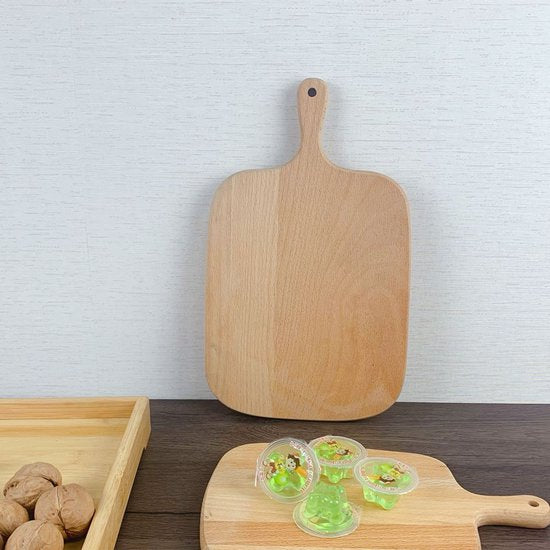 2x Beukenhouten Snij- en Serveerplank met Handvat 32,5cm
