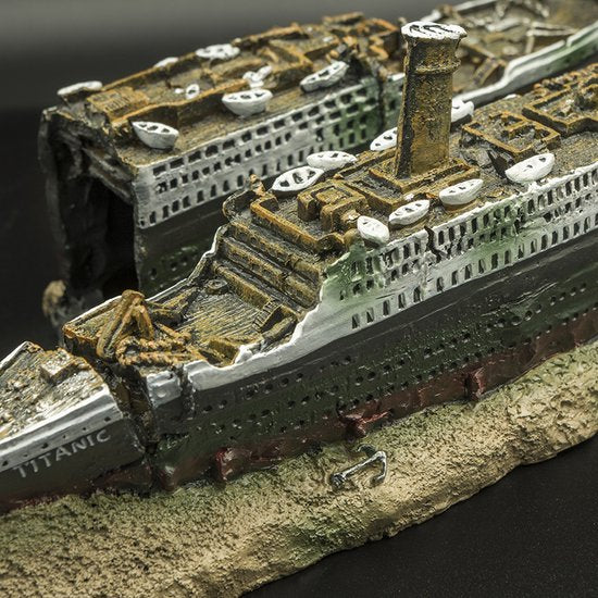 Aquariumdecoratie Gezonken Schip Titanic - Realistisch, Hars
