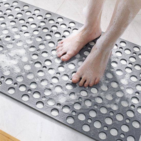Veilige en Duurzame Anti-Slip Badmat van Milieuvriendelijk TPE – 75x43 cm – Grijs