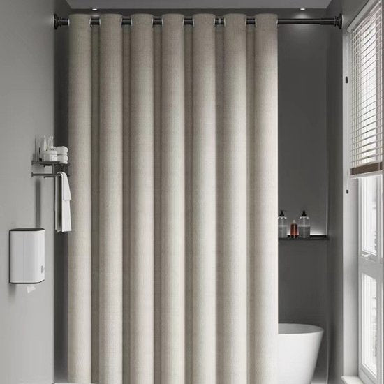 Hoogwaardig Waterdicht Douchegordijn -Verhoog de Luxe en Functionaliteit van Jouw Badkamer 180*200CM- gebroken wit