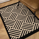 Antislip Deurmat 60x90 cm Zwart - Geometrisch, Absorberend