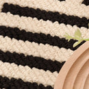 Antislip Deurmat 60x90 cm Zwart - Geometrisch, Absorberend