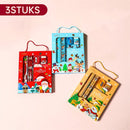 3 stuks Kerstcadeauset voor Kinderen - Feestelijke Schrijfwaren Giftbox met Kerstdesign