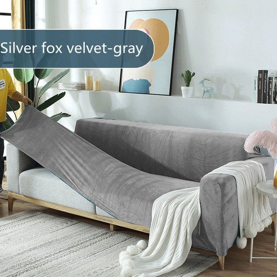 Stretch Bankhoes 3-zits (190-230 cm) – Vlekbestendig grijs