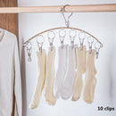 3x RVS Sokkenrek en Ondergoed Droger met 10 knijpers