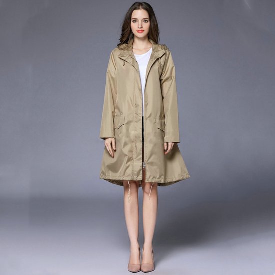 Opvouwbare waterdichte regenjas met draagtas - Kaki