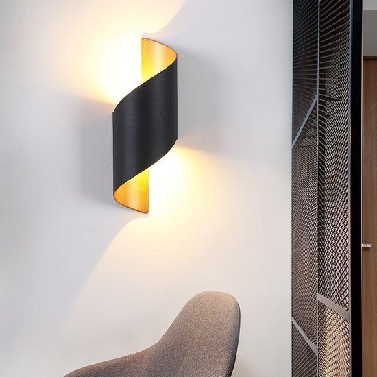 Merkloos Xtraworks LED wandlamp Binnen/Buiten Zwart & Brons
