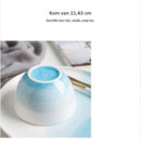 TDR - 4 handgeverfde porseleinen kommen - ⌀ 11,43CM