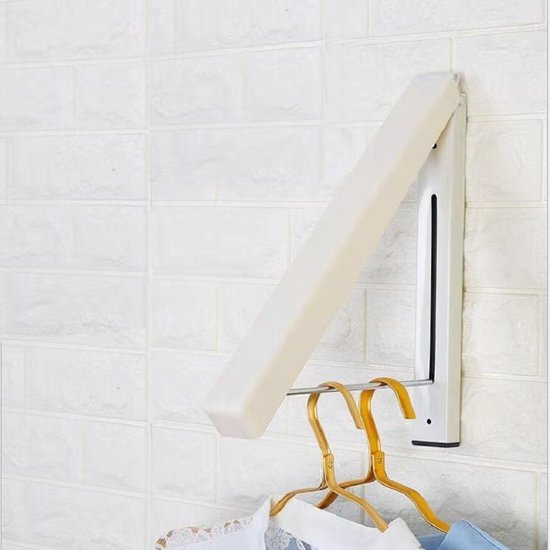Merkloos inklapbaar kledingrek 31cm wit