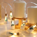 Kerst Wensfles Lichtslinger 2m LED, 10 Flesjes, Unikorf