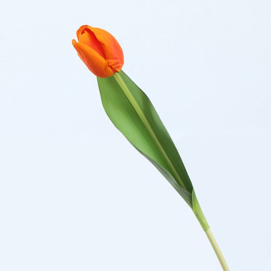 10stuks Prachtige kunst tulp-Realistische Uitstraling - Duurzaam en Onderhoudsvriendelijk-oranje en rood
