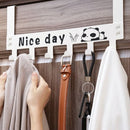 TDR-Deurkapstok Met 6 Haken-Deurhanger-Kapstok Hangend -wit