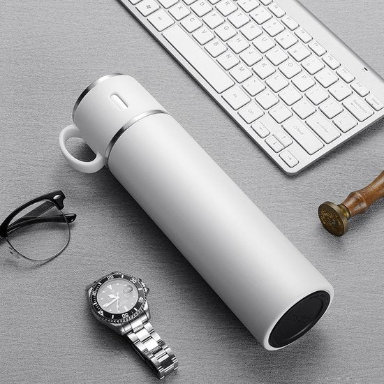 TDR - Thermosfles - RVS - grote capaciteit - 580 ml  wit