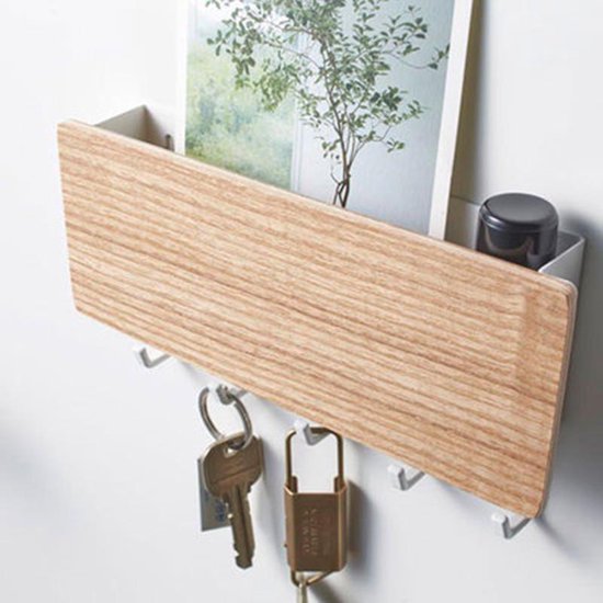 TDR Bamboo Sleutelrekje - Organiseer je Sleutels - 18,5 cm