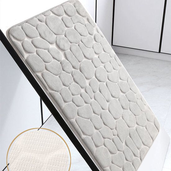 hoogwaardige badkamermat - Luxe Comfort en Veiligheid in één-Uitzonderlijke Waterabsorptie- 50*80cm- lichtgrijs