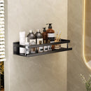 2x Multifunctionele Aluminium Wandplank 40cm - Zwart