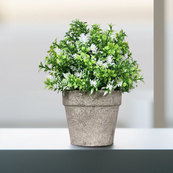 Kunstplant Mirte – Decoratieve Nepplant in Pot – 20cm Hoog –