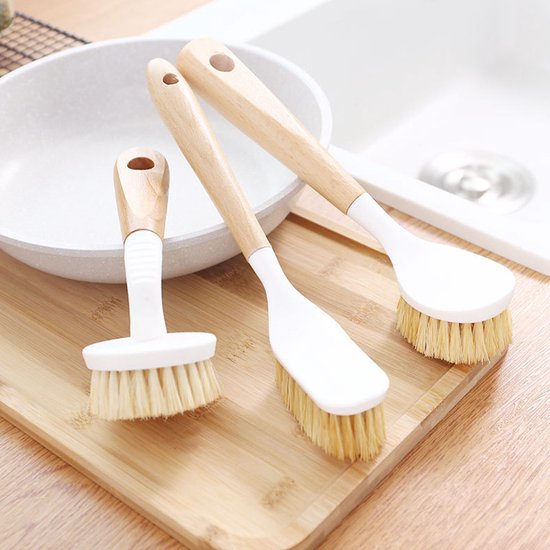 3-delige Multifunctionele Keukenborstels - Duurzaam en Milie