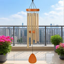 Waterdichte aluminium windgong voor buiten, goudkleurig, 65 cm lang