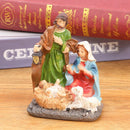 2-Delige Kerststal Set - Maria, Jozef en Kindje Jezus - Compacte en Gedetailleerde Kerstdecoratie