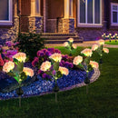 zonne-energie Hortensia Terraslamp voor Sfeervolle Buitenverlichting -Met dag en nacht sensor-IP55-75,5 cm hoog-roze