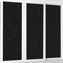 Statische lijmvrije matglasfolie zwart mat 90x200cm