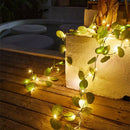 Xtraworks - led lichtstring eucalyptusbladeren wijnstok licht-werkt op USB- 2 meter 20 lampjes