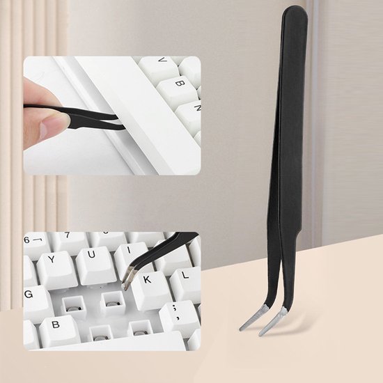18-delige Multifunctionele Schoonmaakset voor Digitale Apparaten(inclusief reinigingsvloeistof) – Voor Laptops, Smartphones, Computers en Camera's -wit