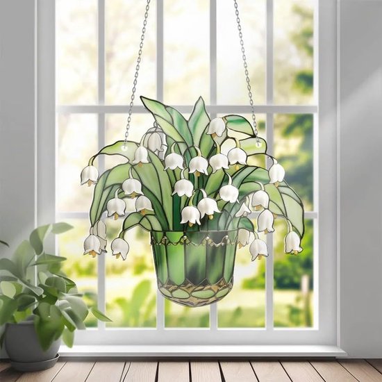 Lelietje-van-dalen Raamhanger – Acryl Suncatcher (23×23 cm)