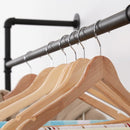 Muurbevestigde Kledingstang - 80cm - Draagvermogen 35kg - Zw