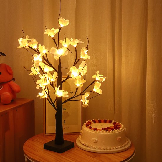 Unikorf Kunstmatige Kapok Flowers LED Lamp Warm Wit