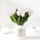 Merkloos 10 Kunst Tulpen - Realistisch, Duurzaam & Wit