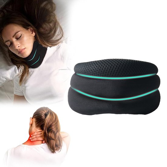Ergonomische 3-standen Ademend Nekbrace Verstelbaar Zwart