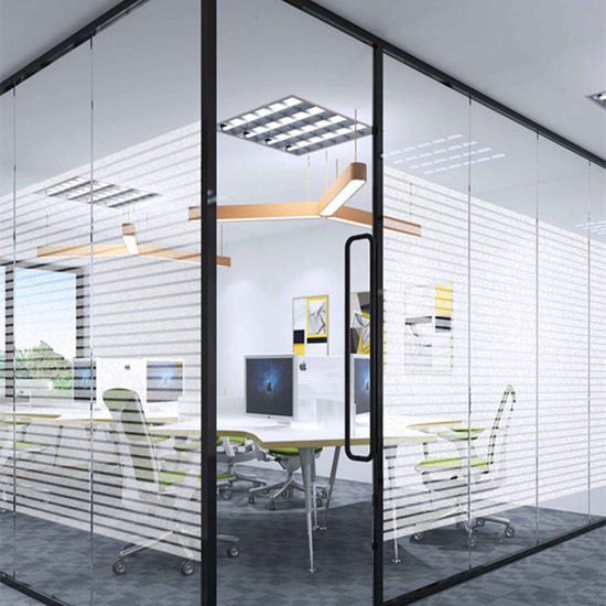 Zelfklevende Elektrostatische Glasfolie - Premium Streepdesign- Privacygarantie, Hoge Lichtdoorlatendheid & Eenvoudige Installatie 90x200cm