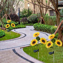 Solarlamp Zonnebloemen - LED met dag/nacht sensor