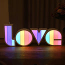LED LOVE letterlamp - USB/batterij, kleurrijk