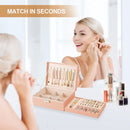 Roze sieradendoos met klassiek ontwerp, vakken en slot