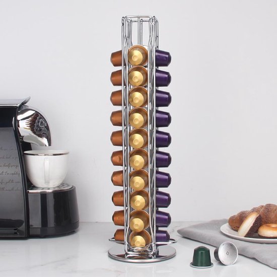 Unikorf Draaibare Nespresso capsulehouder 40 stuks zilver