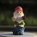 Ondeugende Tuinkabouter met Opgeheven Middelvinger