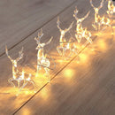 Magische EXTRA Grote Rendieren LED Lichtsnoer – 1,5 Meter met 10 Warm Wit Verlichte Rendieren – Voor Sfeervolle en Warme Feestdagen