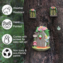 4-delige Super Schattige Feeënhuisje Set – Magische Lichtgevende Boomhanger Decoratie-12x4.5x16.5cm